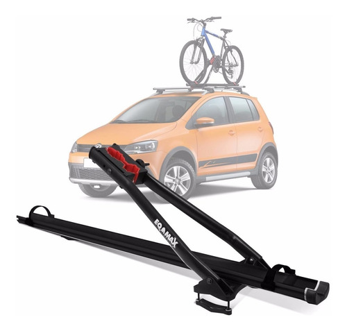 Suporte Transbike Rack De Teto Eqmax Aluminium Preto 1 Bike