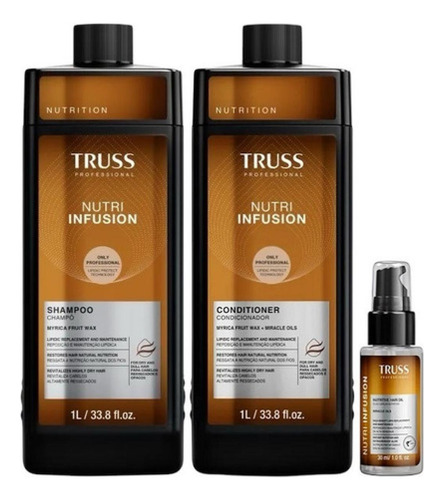 Kit Nutri Infusion Sha 1l + Condic 1l + Óleo 30ml Truss
