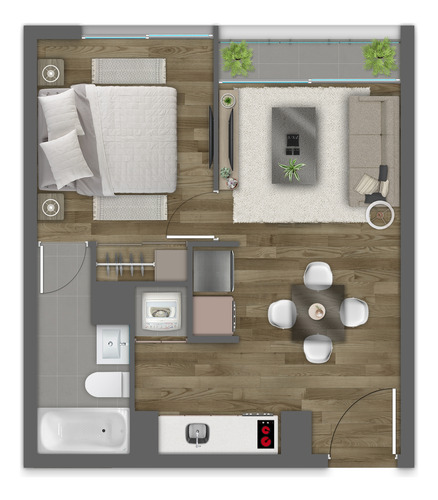 Edificio Home Inclusive Carmen Vista Sur Piso 2