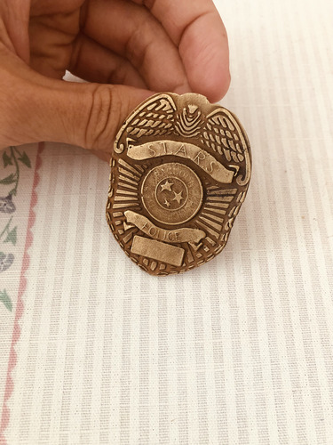Placa PolicĂa Resident Evil Office Raccoon Police Metal