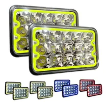 Comprar Par Faros Alta Baja 15 Led Unidad H4 Contorno Cob Color 4x6