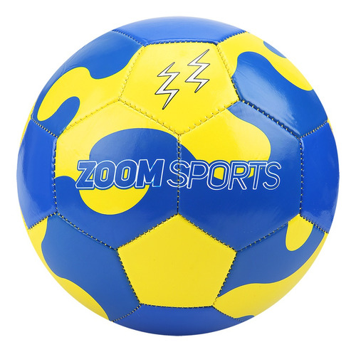 Balon De Futbol Zoom Sports Manchas Azul - Amarillo