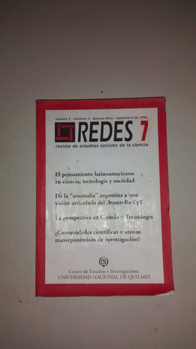 Redes 7 Centro De Estudios E Investigaciones 1996 Nº 7 Vol 3