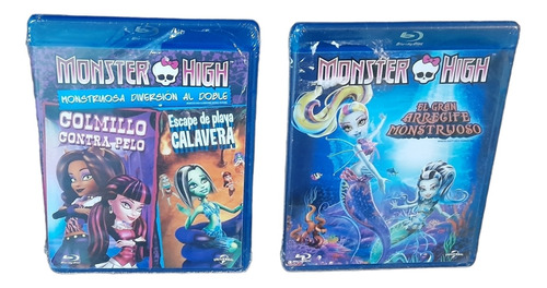 Monster High Peliculas 2 Discos Físicos Para Blu Ray Origina