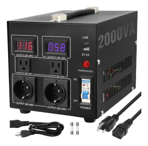 comprar Transformador Convertidor De Voltaje Vevor 2000w 110v A 220v