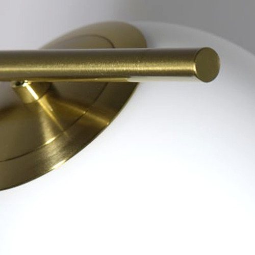 Imagen 2 de 4 de Aplique Lampara Dorado Vintage Con Globo Arete Leuk Pared