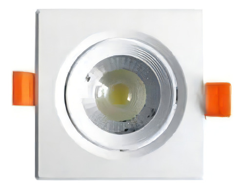 Spot Super Led 3w Lampada Quadrada - 2700k Branco Quente