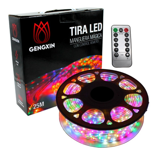 Manguera Tira Led Rgb 25 Mts 6 Colores Control Inalambrico 