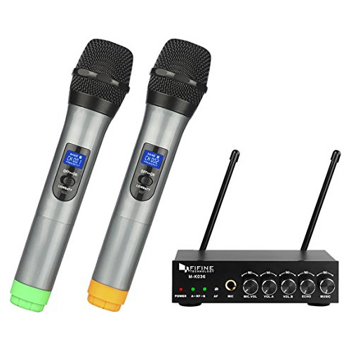 Sistema Microfono Inalambrico De Karaoke Doble Canal Uhf