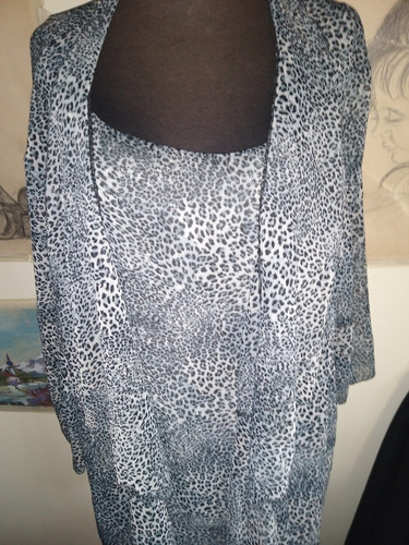 P191 Conjunto Remera Y Musculosa Negra Y Gris Talle G $500