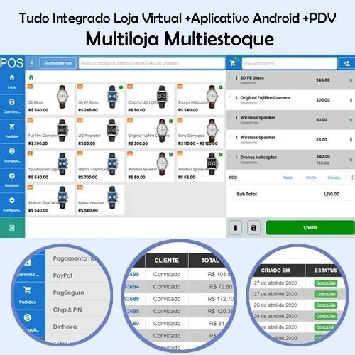 Pdv + Loja Virtual Híbrida + Hospedagem + Domínio + App