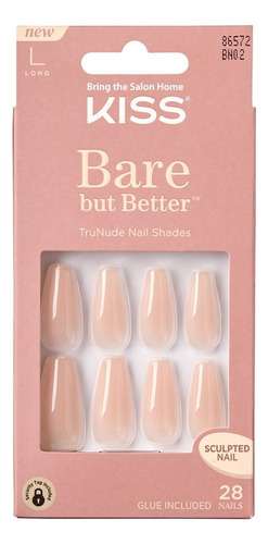 Uñas Postizas Kiss Bare But Better Glue-on Nude Drama Bare but Better - Nude Drama KISS