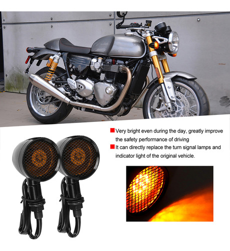 Intermitente Led De Rejilla Tipo Bala Retro Universal Para M