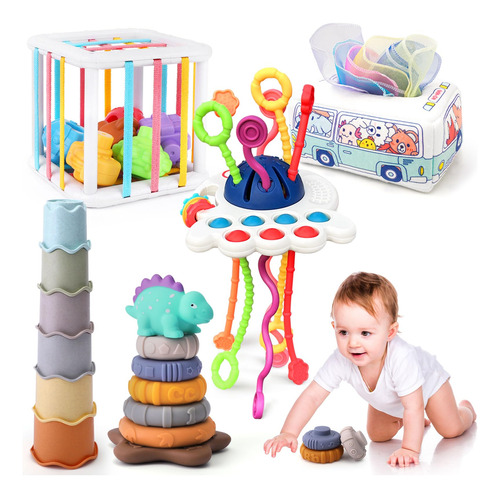 El Juego De Juguetes Montessori 5 En 1 Para Bebé Incluye C.