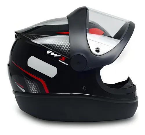 comprar Capacete Fechado Automatic Ad Fw3 Viseira Cristal Cor Vermelho Tamanho do capacete 60