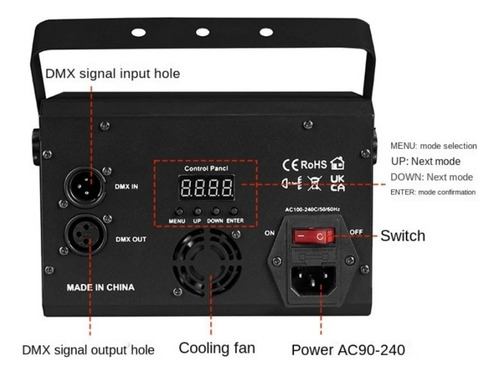 Luz Estroboscópica Con Control De Voz 3 En 1 Para Dj Dmx