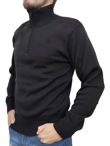 Imagen 3 de 4 de Sweater Tipo Polera Medio Cierre Hombre