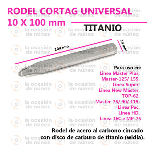 Rodel Lapiz Titanio Cortag Universal Ceramico Porce 100x10mm