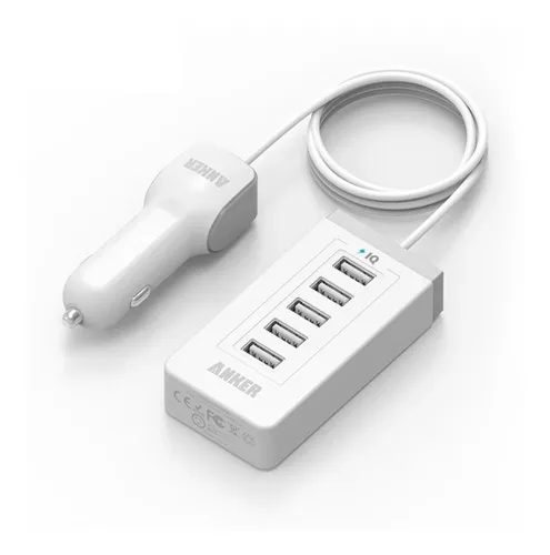 Cargador Auto Multiple 5 Usb 50w Anker / Promoferta
