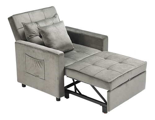 Sofa Cama Individual Reclinable 3 En 1 Griscl Ajustable