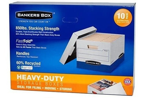 Bankers Box Heavy Duty Archivo Cajas Carta / Oficio, 10 C