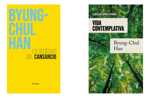 Sociedad Cansancio + Vida Contemplativa - Chul Han -2 Libros