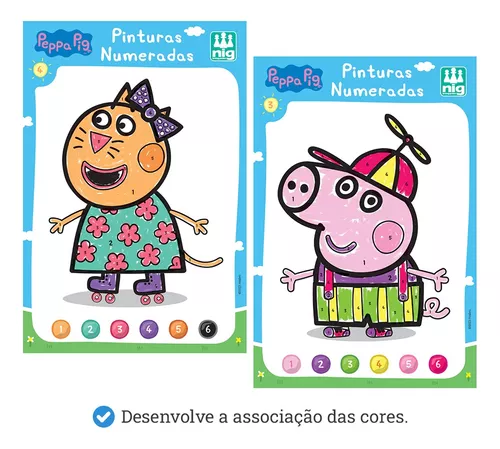 Kit de Atividade Jogo da Memória Pintura Dominó Peppa Pig