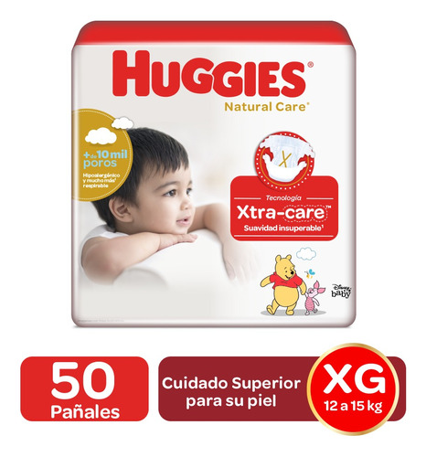 Pañales Natural Care Etap 4 50u - Unidad  Género Sin género Tamaño Extra grande (XG)