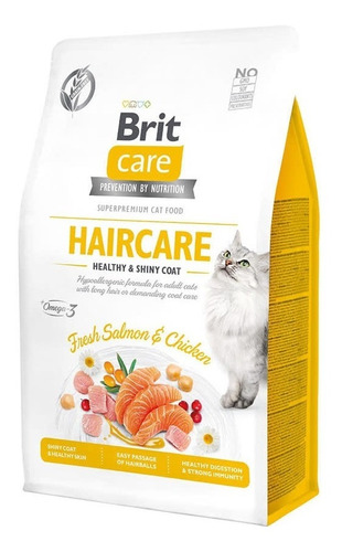 Brit Care Alimento Para Gato Grain Free Haircare 2kg Razas