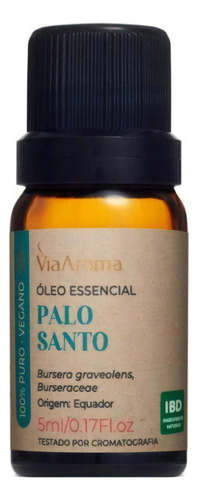 Óleo Essencial Palo Santo 100% Puro Vegano - 5ml | Via Aroma