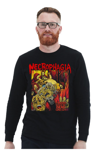 Polera Ml Necrophagia Through The Eyes Of The Dead Metal Imp