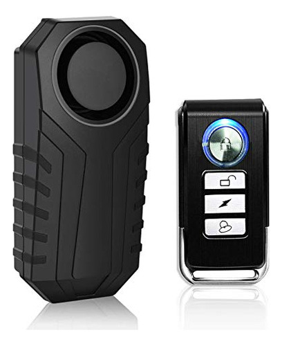Vibration Sensing Bike Alarm With Remote, 113db Loud Bi...