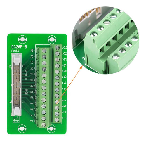 Idc26 Placa De Ruptura 2x13 26pins Conector De Bloque De Ter