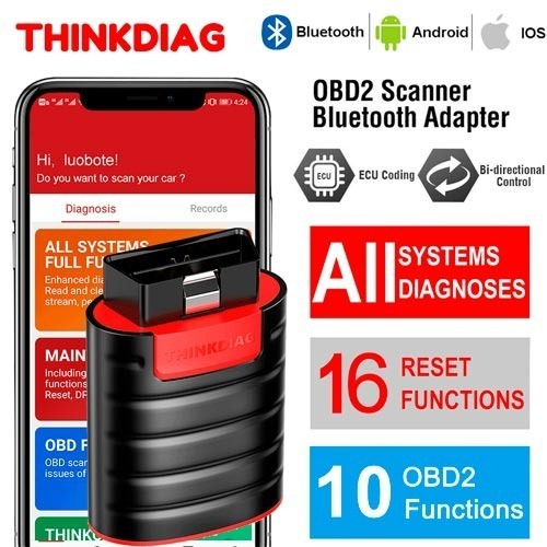 Imagen 3 de 4 de Escaner Automotriz Multimarcas Thinkdiag Full Marcas