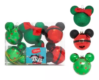 Esferas Navideñas Mickey 6 Piezas