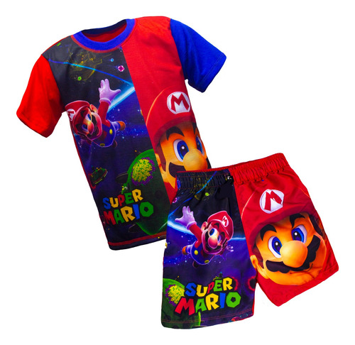 Conjunto De Mario ( Franela Y Short Playero)