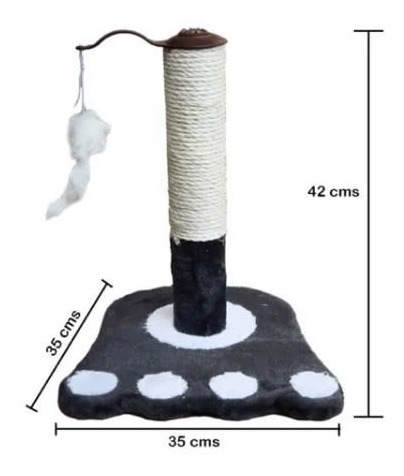 Imagen 3 de 3 de Rascador De Patita Con Juguete De Ratón Para Gato