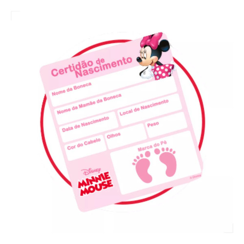 Boneca Vinil Minnie Mouse Classic Dolls Recém Nascida Disney