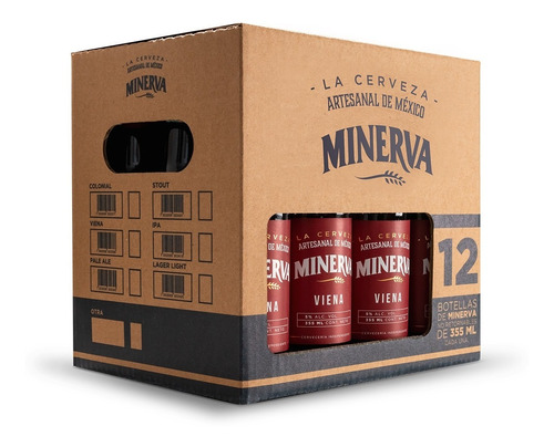 Imagen 1 de 4 de Cerveza Minerva Viena 12 Pack