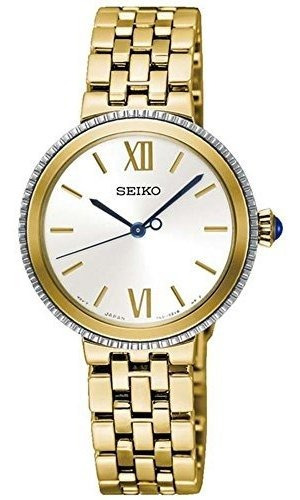 Seiko Srz512 - Cuarzo Japonés De Acero Inoxidable Dorado Par