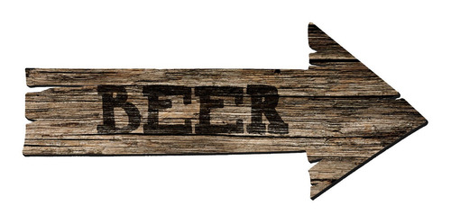 Cuadro Decorativo Flecha Beer Cerveza Ideal Bar, Restó, Pub