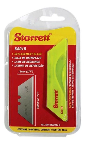 Lamina Trapezoidal P/ Estilete Starrett - Ks01r