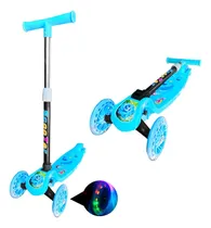 Comprar Scooter Monopatin Kids Plegable Ruedas Led Niños Celeste