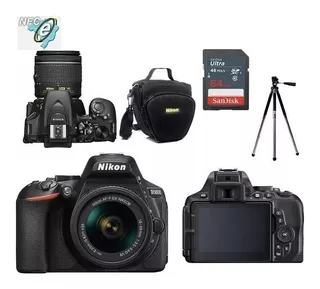 Nikon Kit D5600 18-55mm Vr Dslr Cor Preto+sd64g+bolsa