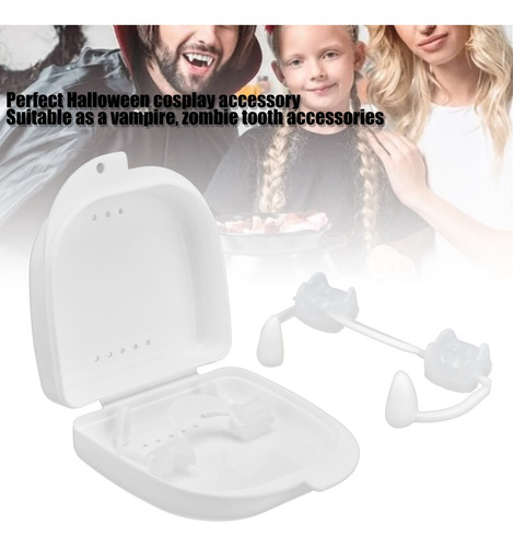 Colmillos De Vampiro De Silicona Suave Retráctiles Dientes