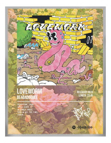 Poster Beabadoobee Loveworm Music Firma 80x40