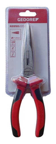 Alicate Tipo Tel Bico Reto 200mm Gedore Red R28502201