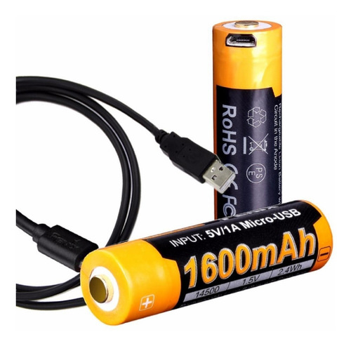 Bateria Recargable Aa Usb Fenix Arb-l14 1600mah 14500 1.5v.