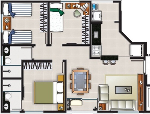 Imagem 8 de 8 de Apartamento Com 3 Quartos Para Comprar No Salgado Filho Em Belo Horizonte/mg - 1862