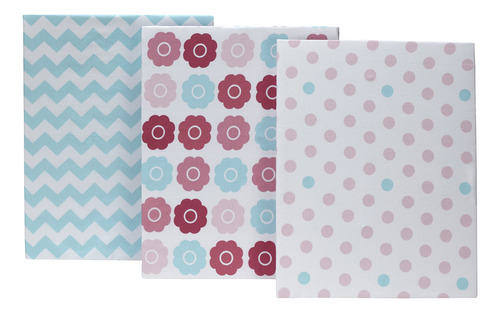 Little Bedding By Nojo 3 Piece Crib Sheet, Tickled Pink